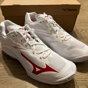 MIZUNO WOMENS WAVE LIGHTNING Z6 VOLLEYBALL SHOES SIZE 10.5 NWB RED/WHITE